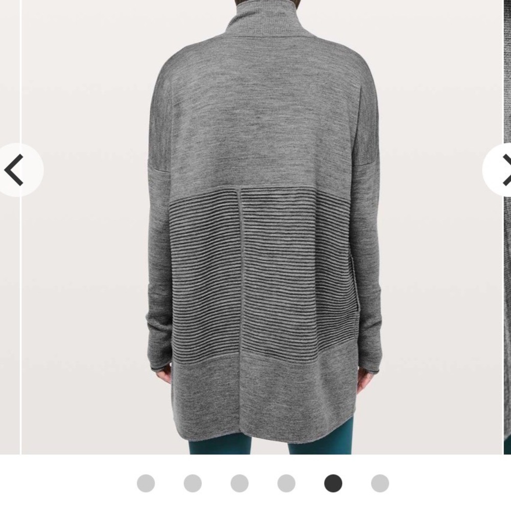 Lululemon Sit In Lotus Wrap I| Heathered Medium Grey 12 Merino Wool - Picture 2 of 8